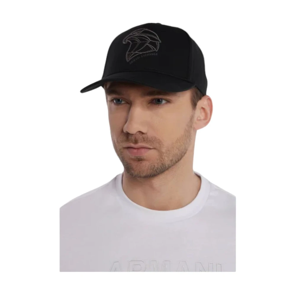 Armani Exchange Baseball Cap Klassieke Stijl Zwart Black Heren
