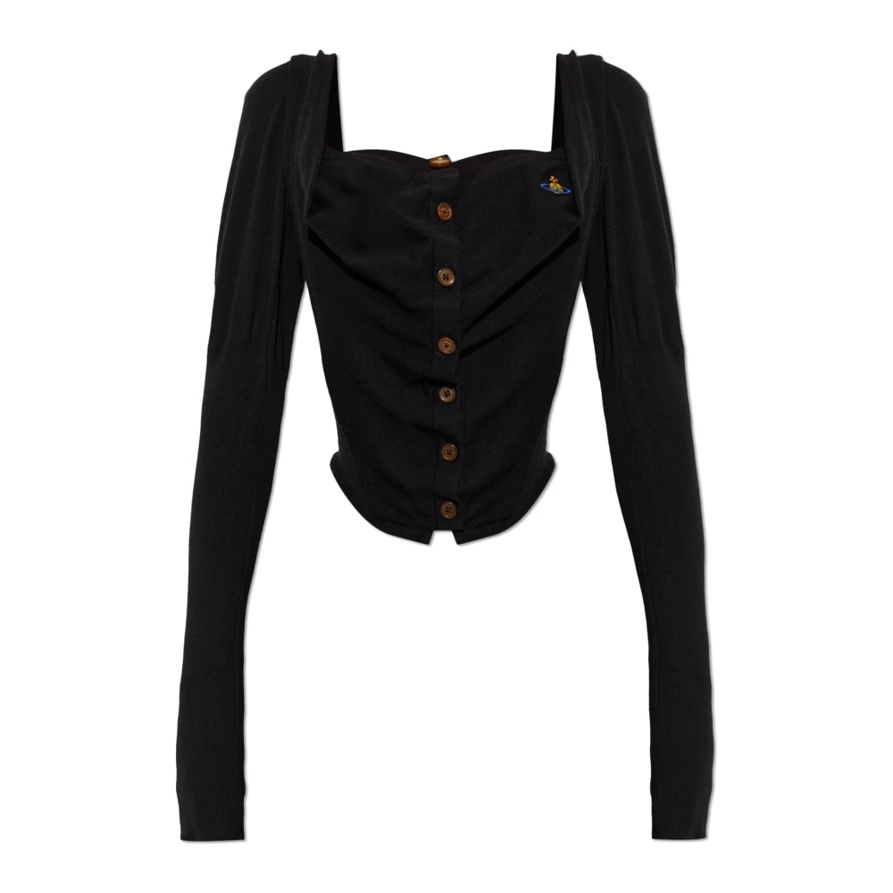 Vivienne Westwood Bea Corset Cardigan - Female - Cardigans - Black - M - Knitwear