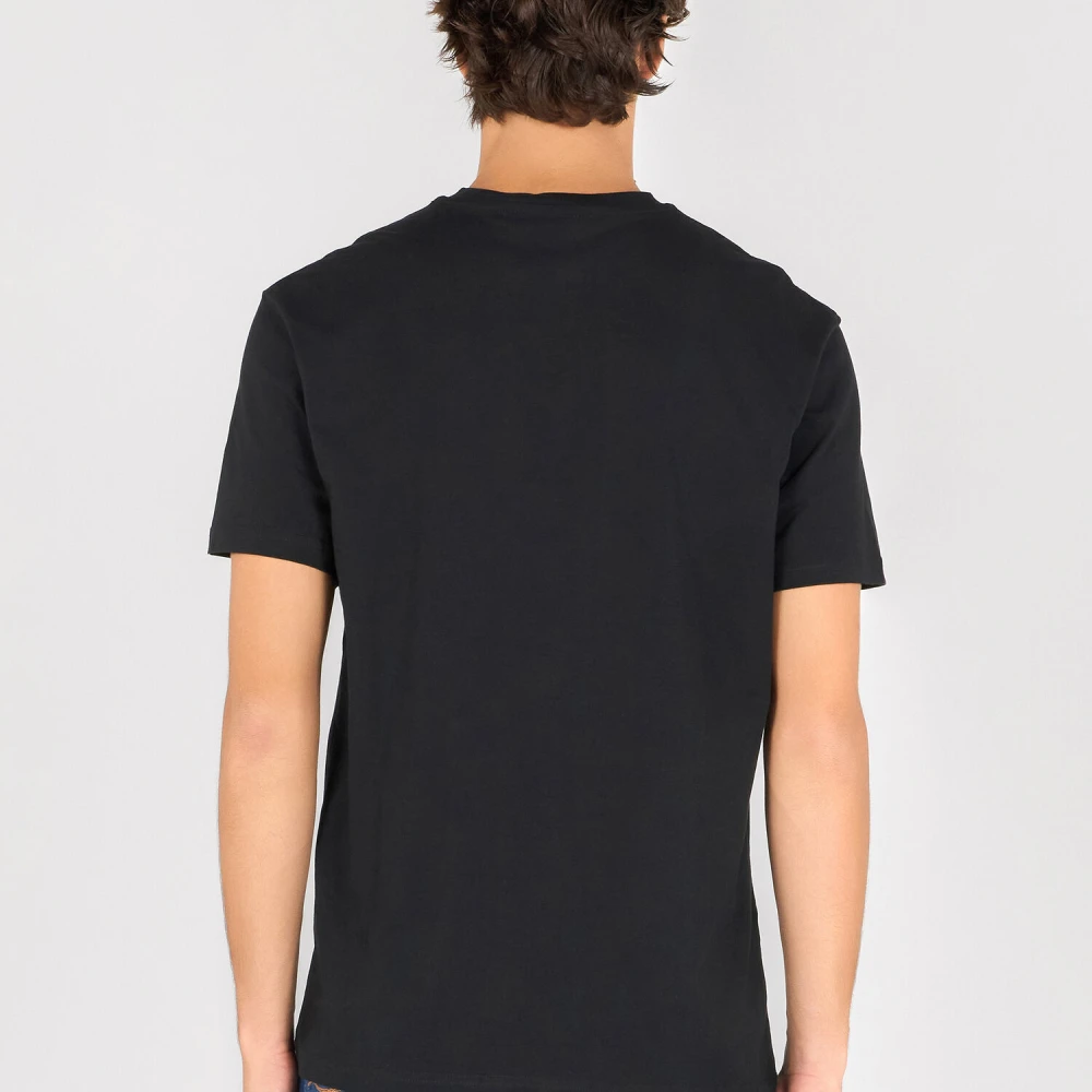 Roberto Cavalli T-shirt met opschrift Korte mouwen Black Heren