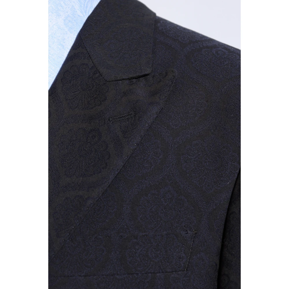 ETRO Geblokte blazer Black Heren