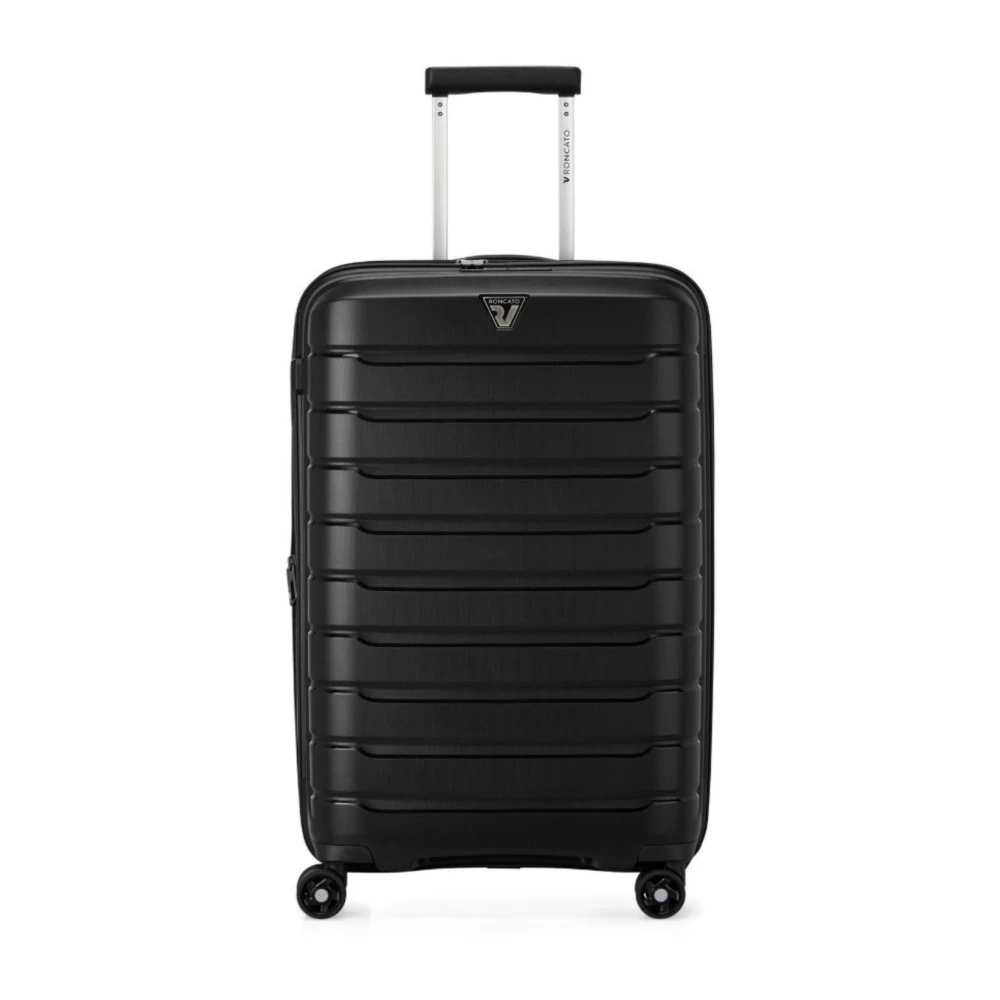 Roncato Stijlvolle volwassen uitbreidbare B-Flying koffer Black Unisex