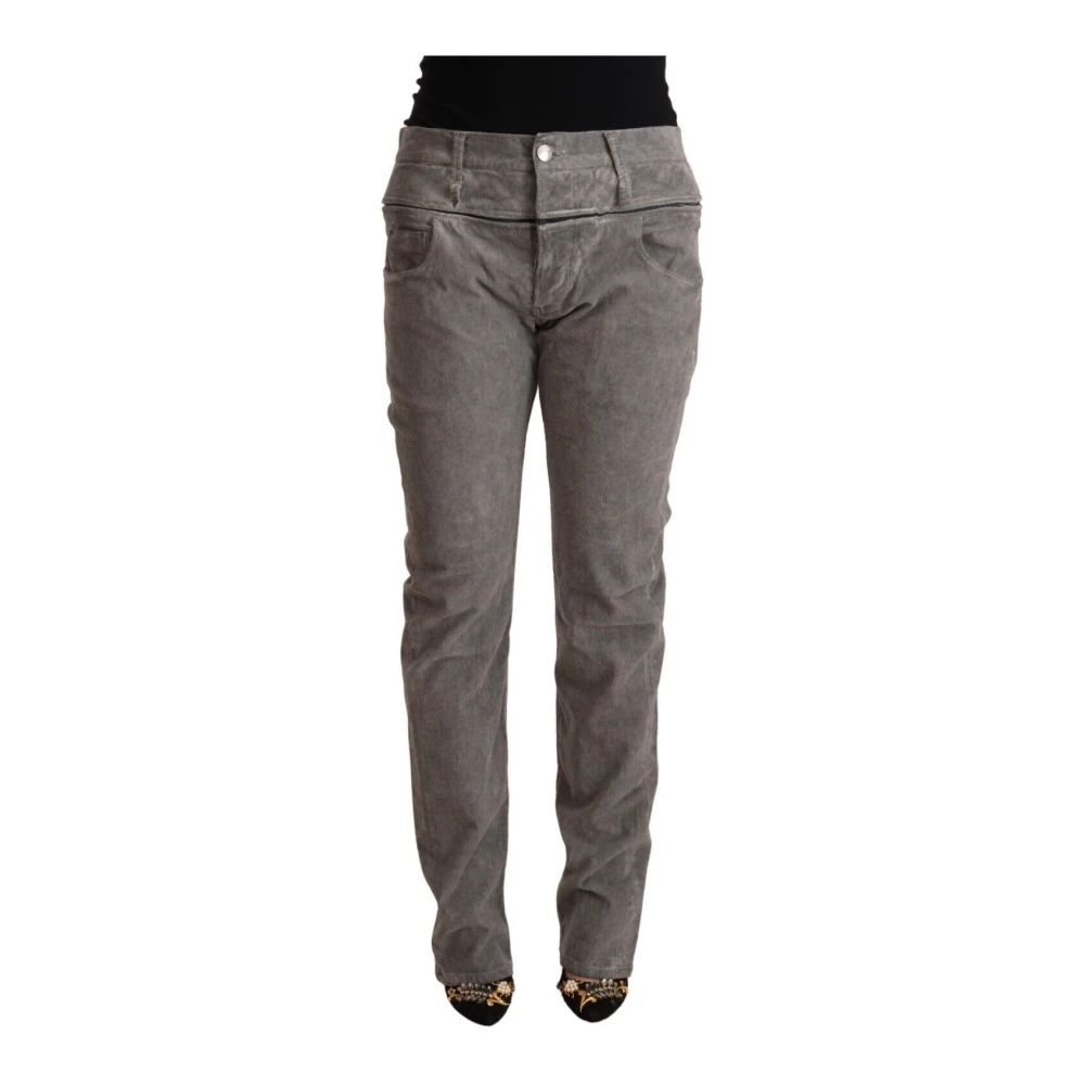 Acht Women's Gray High Waist Straight Fit Jeans - Slim Fit Jeans - W34 - Jeans