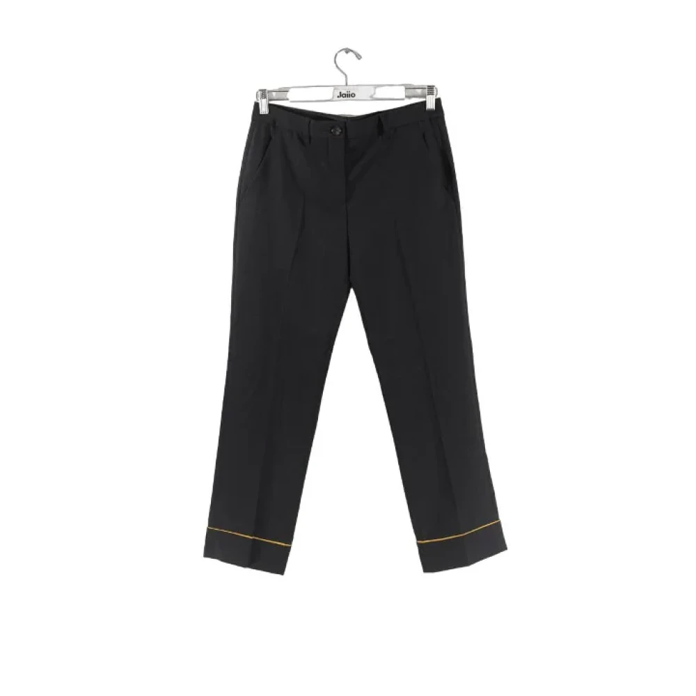 Miu Pre-owned Wool bottoms Black Dames