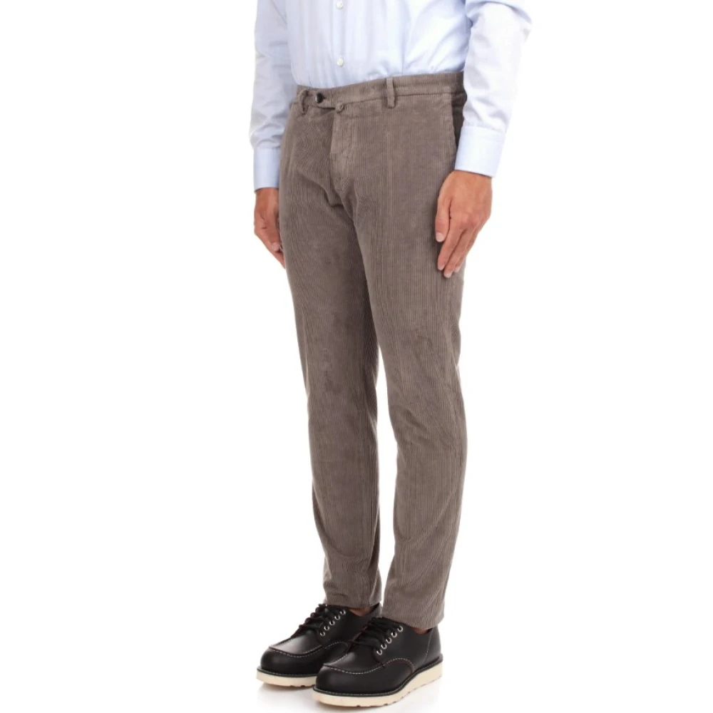 Briglia Midnight Blue Corduroy Broek Gray Heren