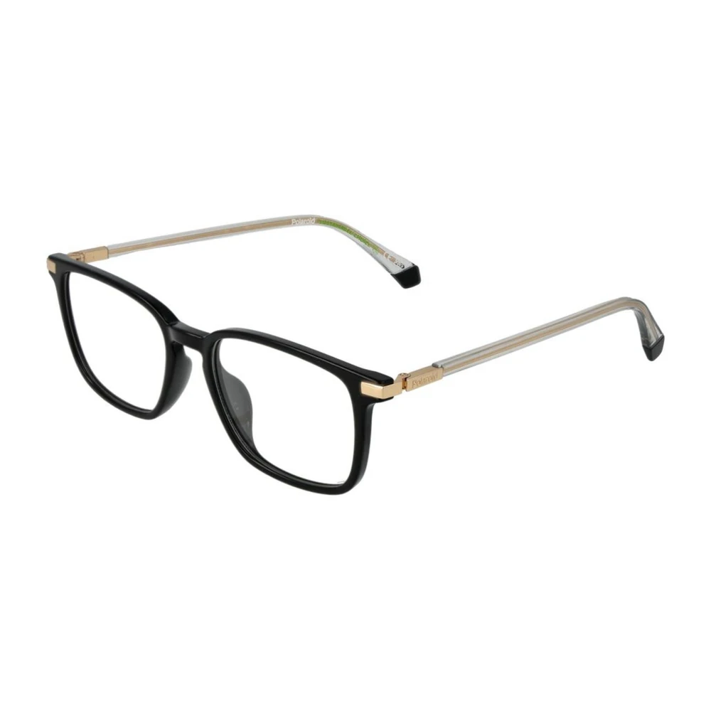 Polaroid Zwarte Vierkante Eco Polyamide Optische Monturen Black Heren