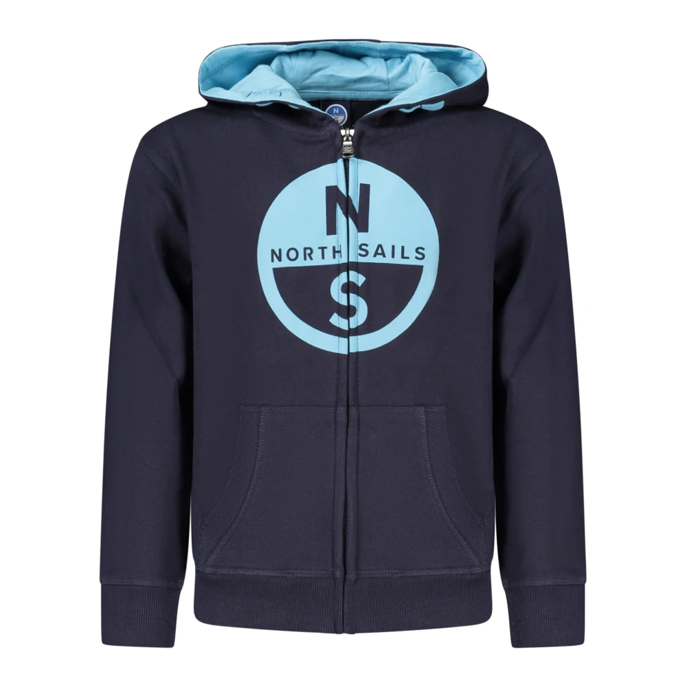 North Sails Blue Kids Sweatshirts, Unisex, 8 Y, Long-Sleeved Hoodie