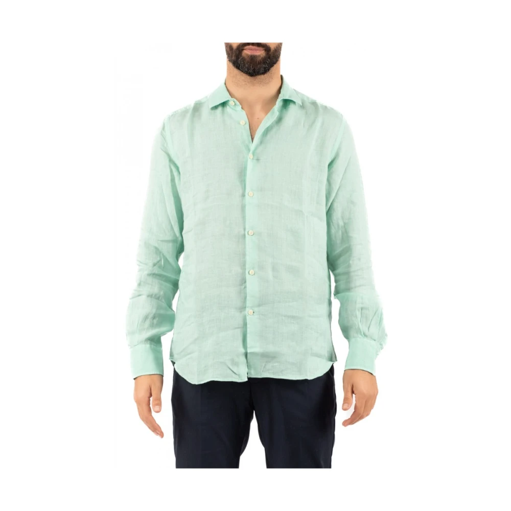 Saint Barth Men's Green Casual Shirts, M, Camicia
