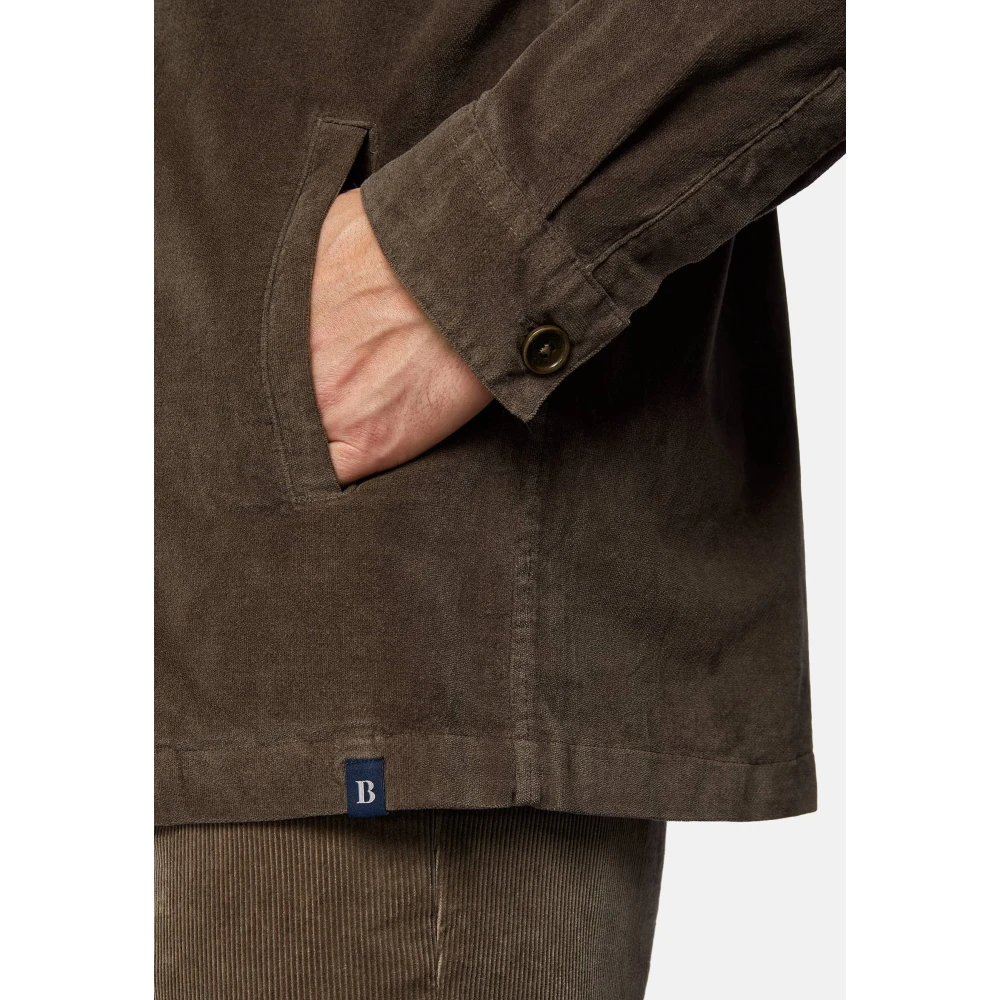 Boggi Milano Moleskine Shirt Jacket Beige Heren