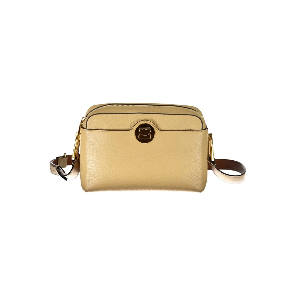 Coccinelle Women's Beige Cross Body Bags, One Size, Leather Shoulder Bag With Adjustable Strap