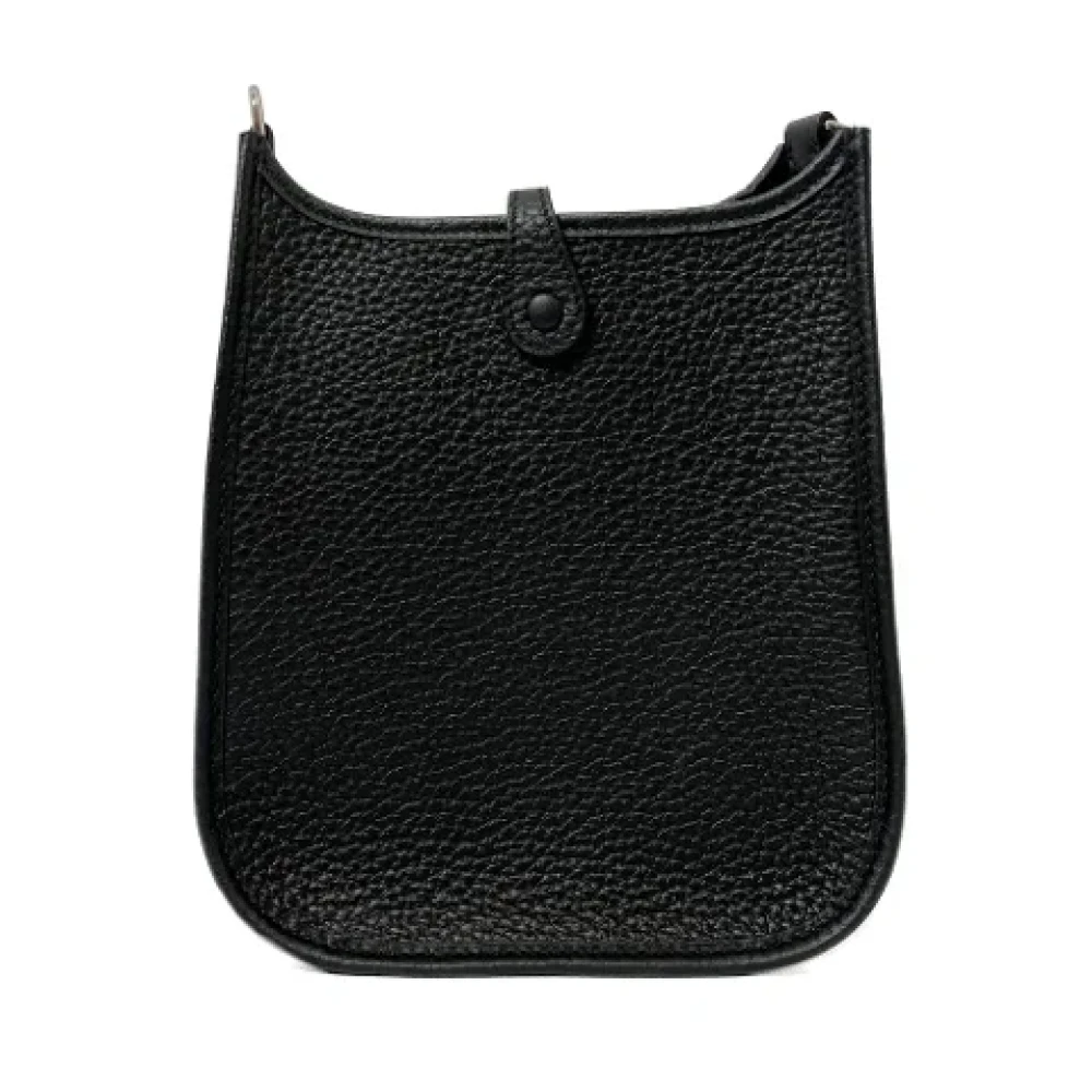 Hermès Vintage Pre-owned Leather crossbody-bags Black Dames