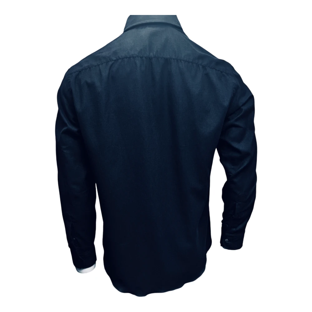 Salvatore Piccolo Napolitaans Flanellen Geruit Overhemd Blue Heren