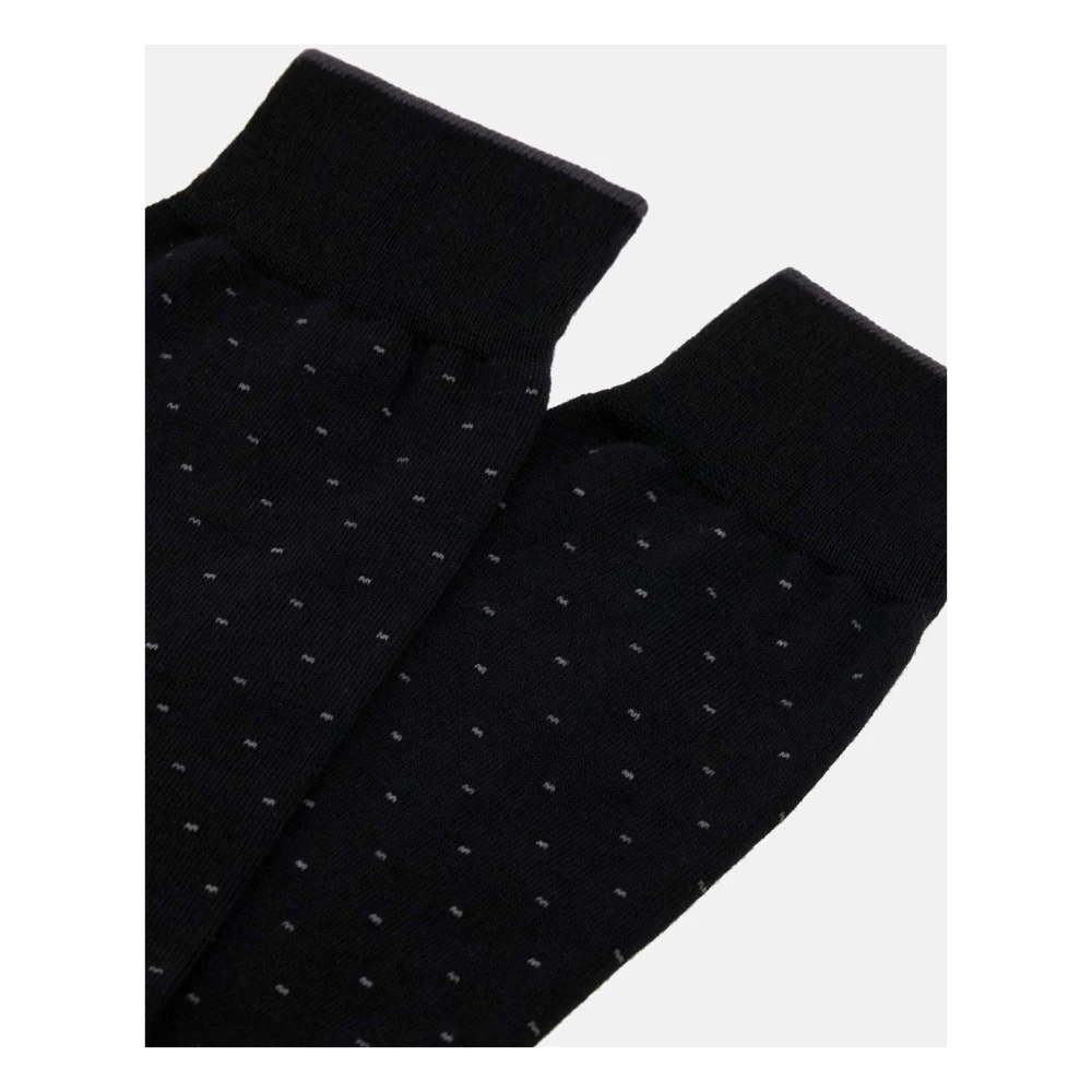 Boggi Milano Pinpoint Katoenen Sokken Black Heren