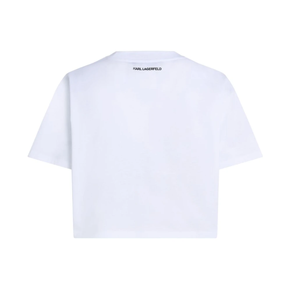 Karl Lagerfeld WIT Hart Logo T-Shirt White Dames