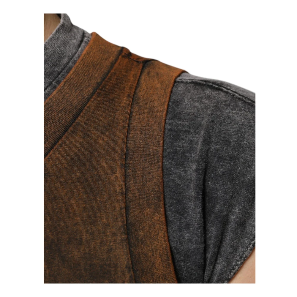 Dolce & Gabbana Bruine Katoenen Crew Neck Mouwloos T-shirt Brown Heren