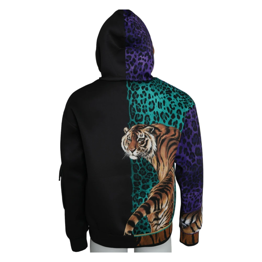 Dolce & Gabbana Multicolor Tijger Hoodie Multicolor Heren