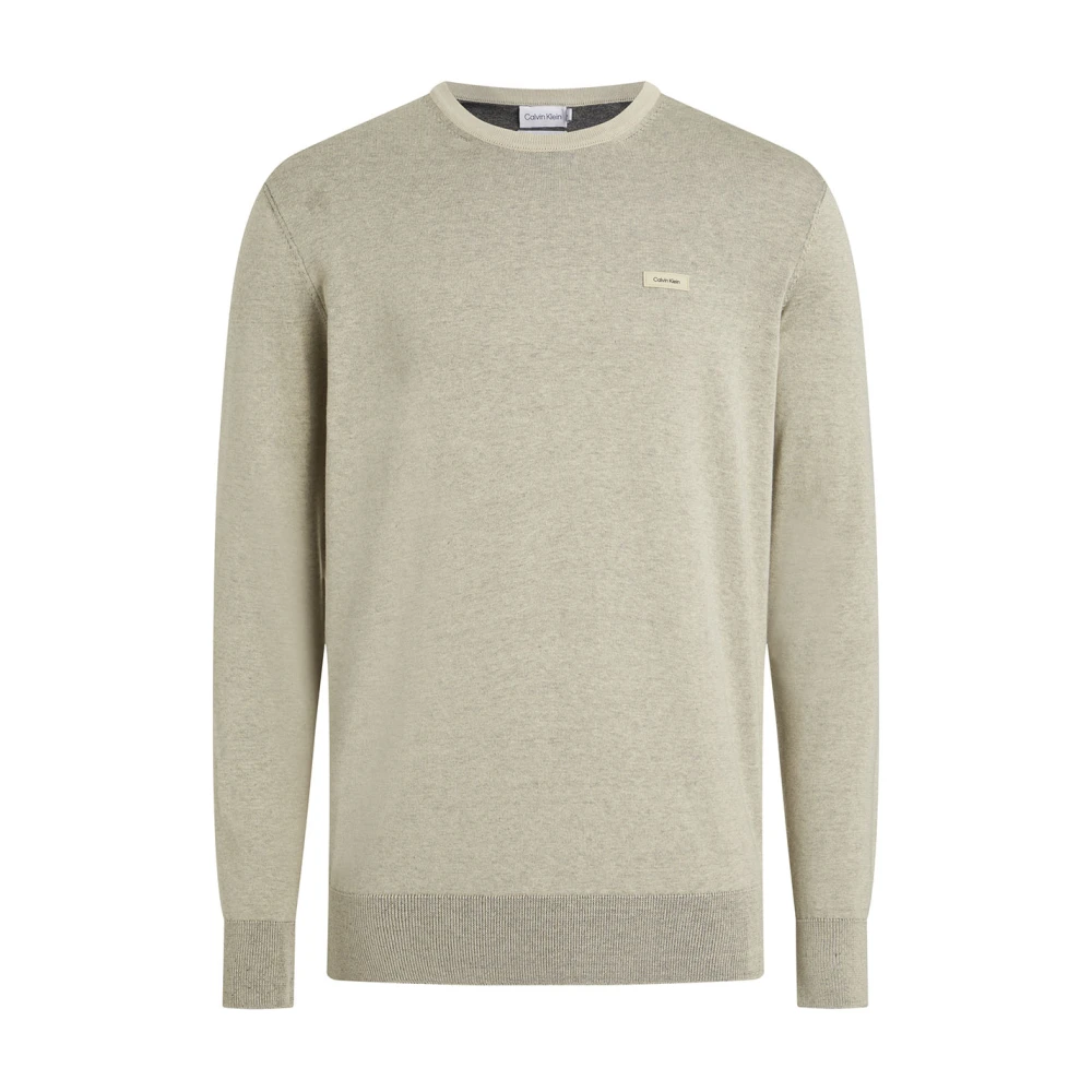 Calvin Klein Beige Sweater Luxe Stijl Beige Heren
