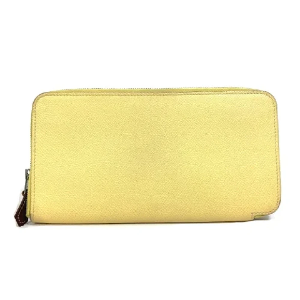 Hermès Vintage Pre-owned Leather wallets Yellow Dames