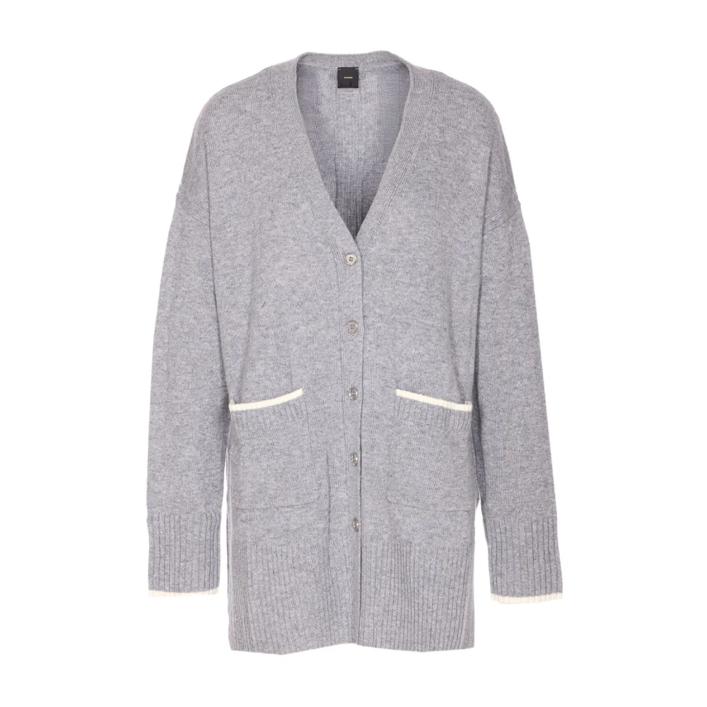 Pinko Women's Gray Tasmania Cardigan - Cardigans - M - Knitwear