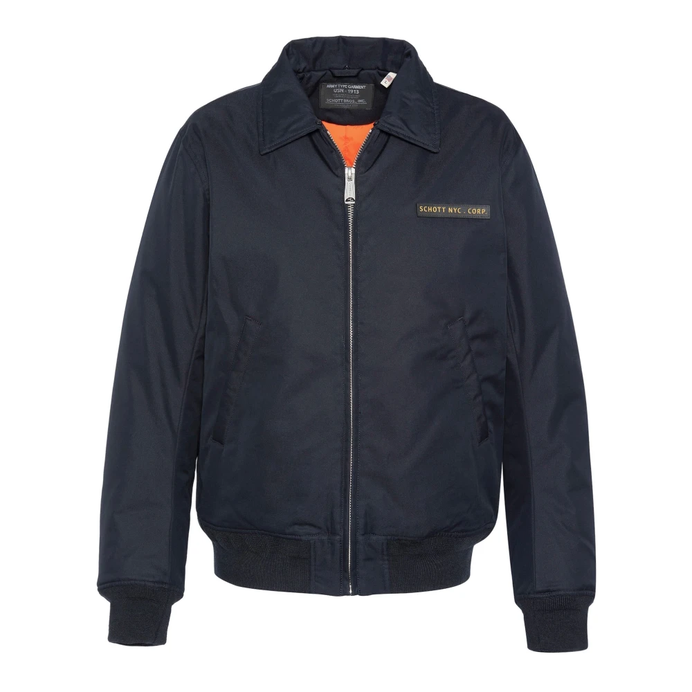 Schott NYC Pilotenjack Stijlvol en Functioneel Blue Heren