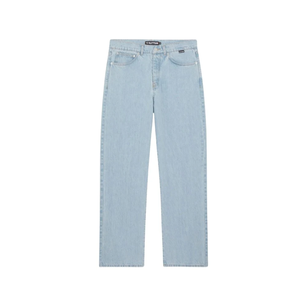 Iuter Lichtblauwe Losse Denim Broek Blue Heren