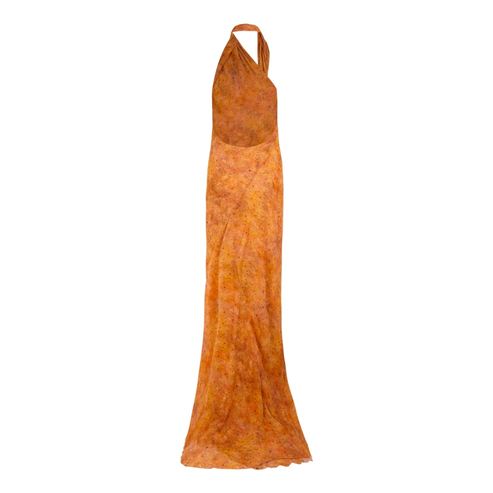 Cortana Lara lange jurk sora print Orange Dames