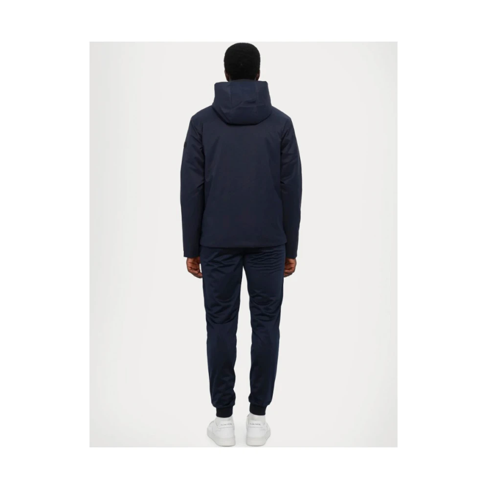 Emporio Armani EA7 Blauwe Hooded Ritsjas Blue Heren