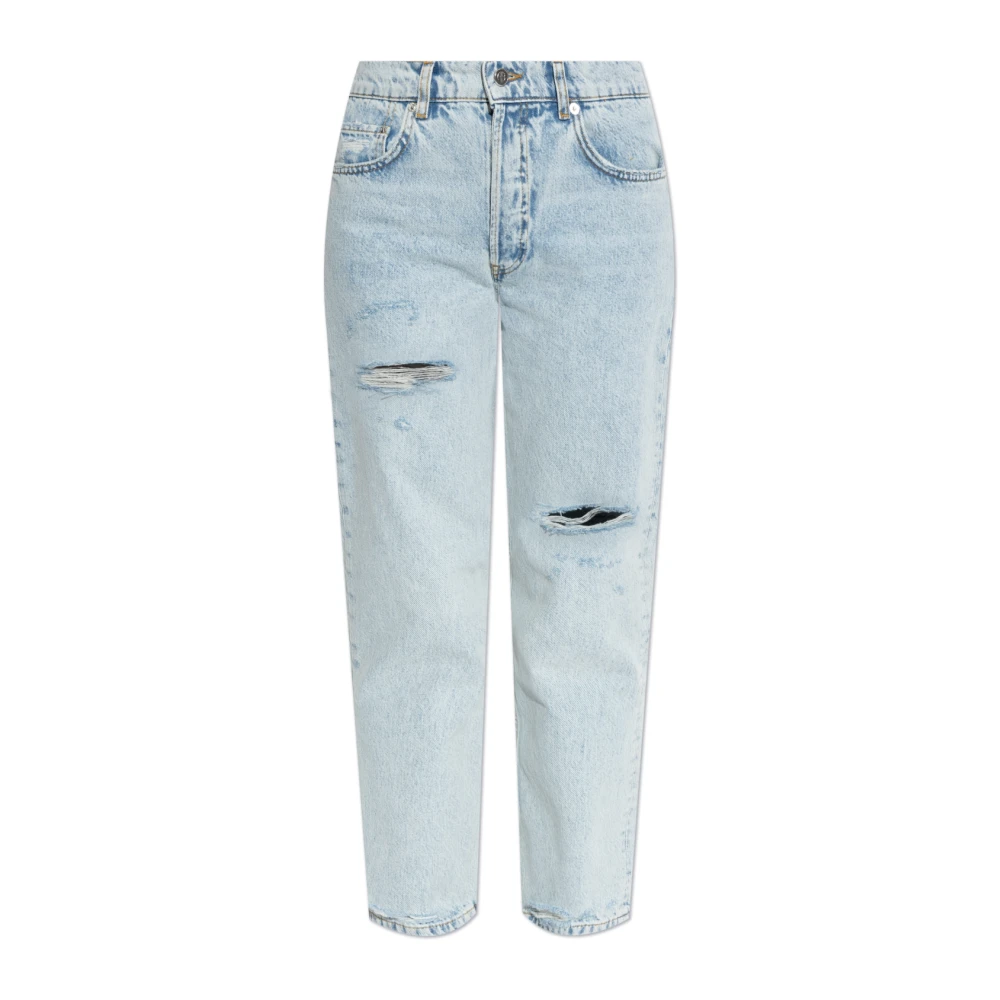 Anine Bing Women's Blue Jeans With `Vintage` Effect - Loose Fit Jeans - W25 - Jeans