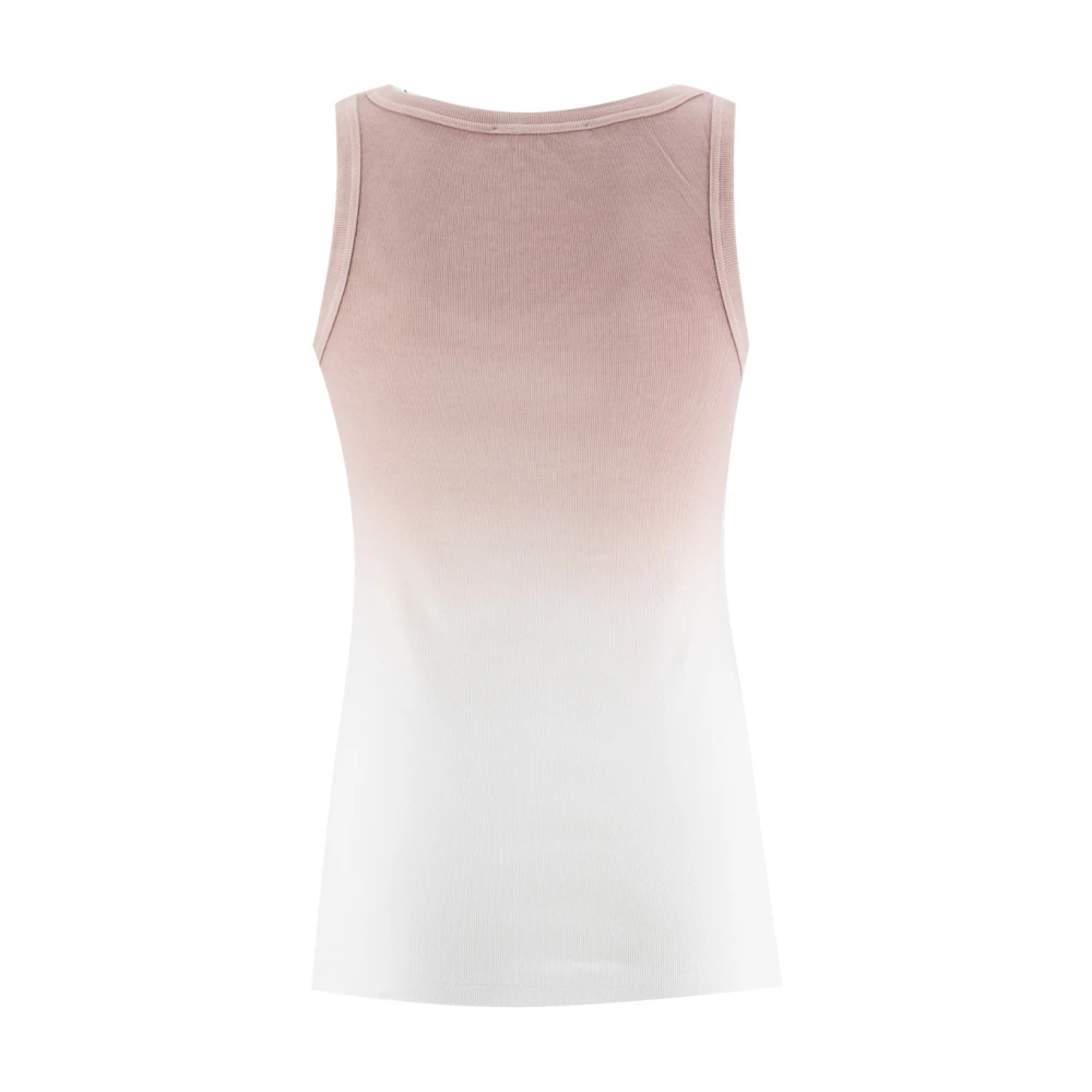 Fabiana Filippi Geribbeld Jersey Tanktop met Schaduwprint Pink Dames