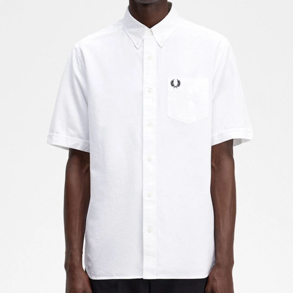 Fred Perry Oxford Overhemd voor Mannen White Heren