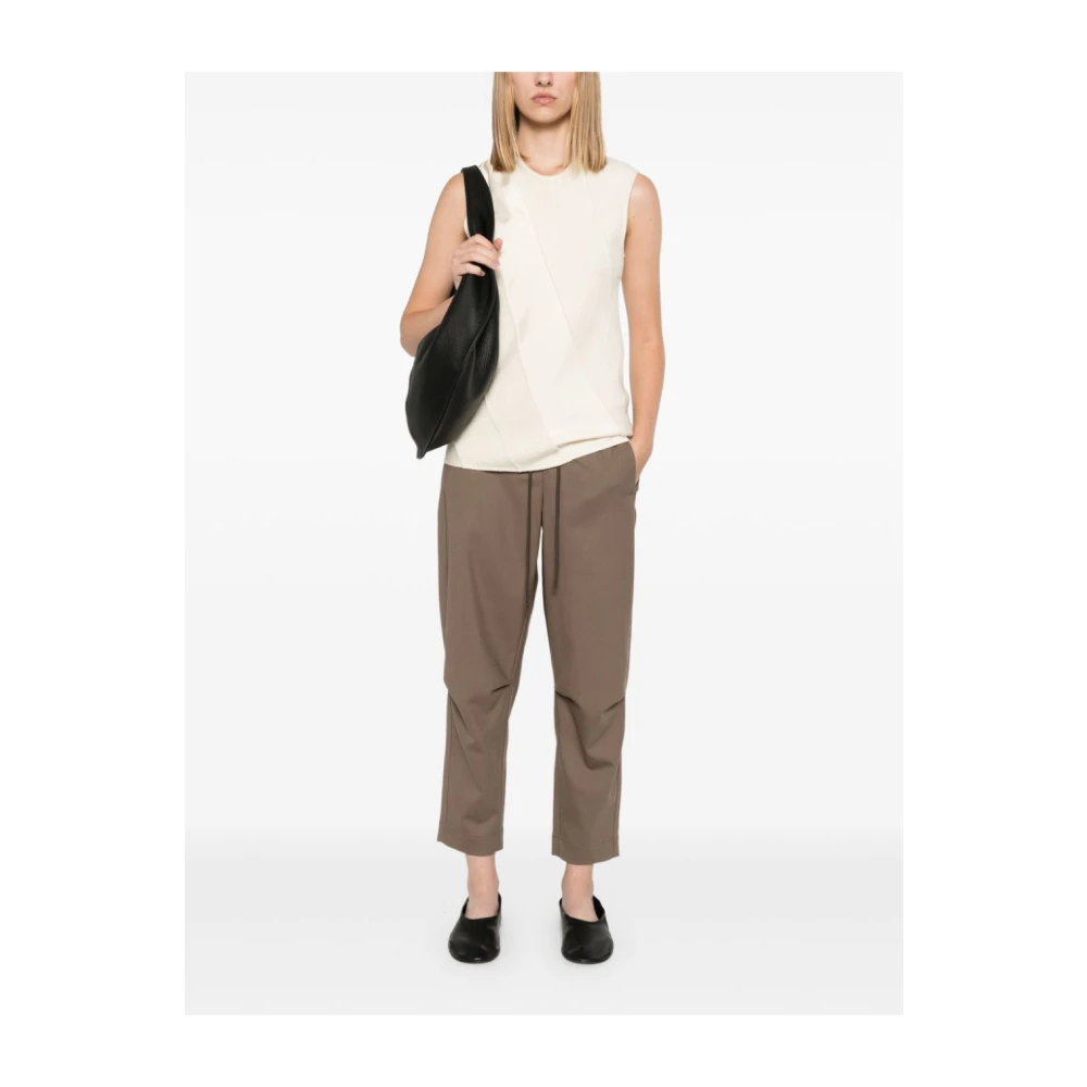 Tela Wijde Broek in Zwart Brown Dames