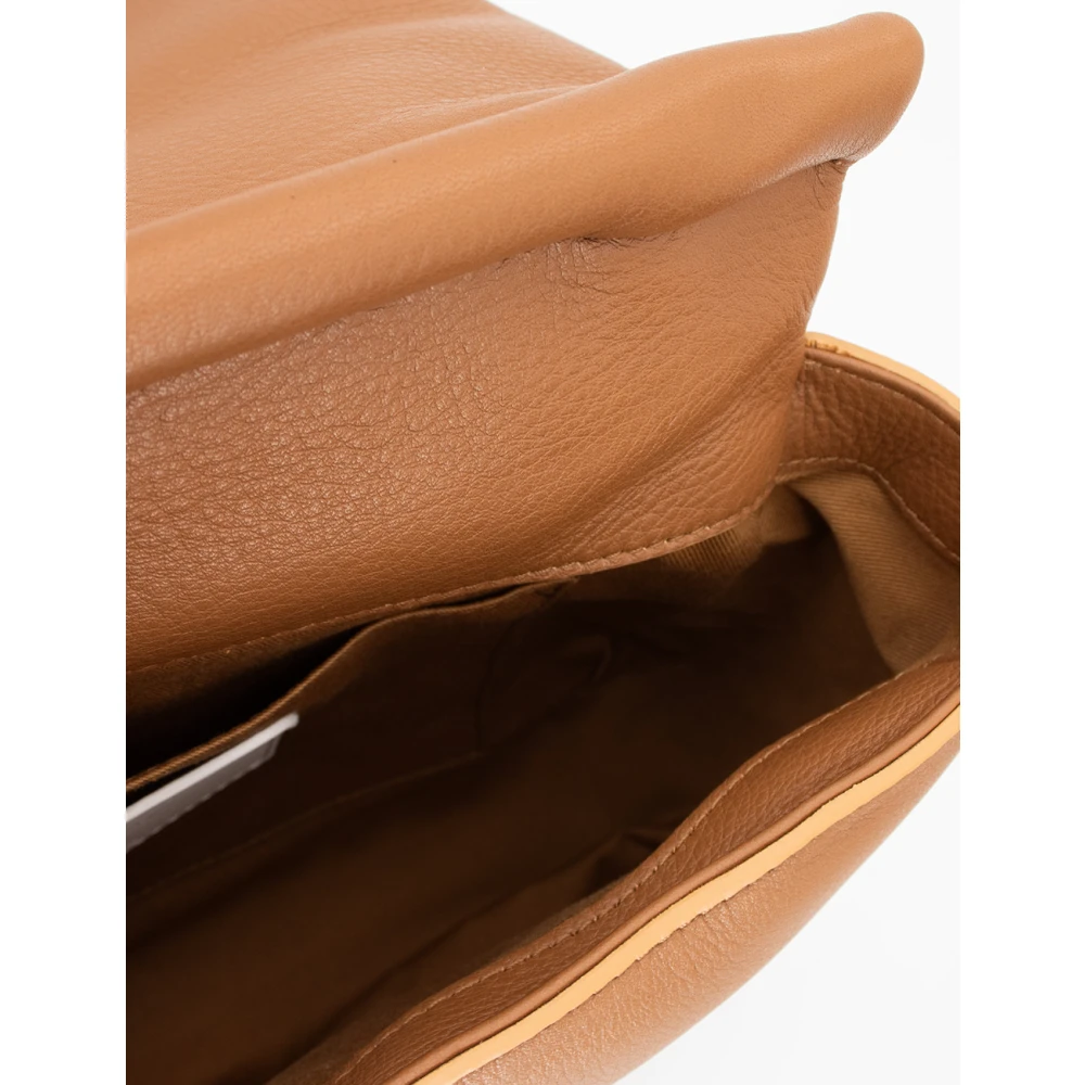 Zanellato Knoop Schoudertas met Draaisluiting Beige Dames