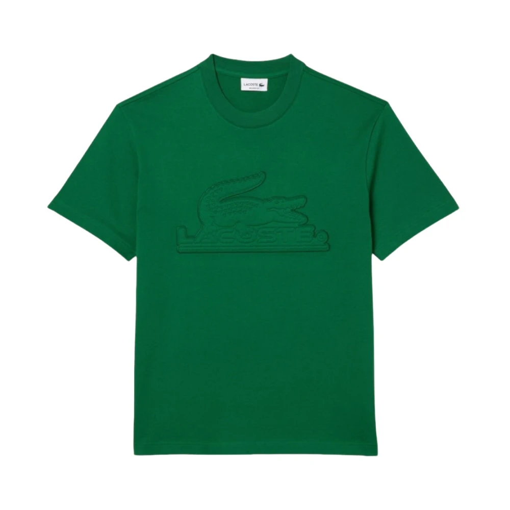 Lacoste T-shirt met relaxed fit en gewatteerd embleem Green Heren