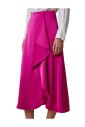 jupe-en-satin-a-volants-fuchsia