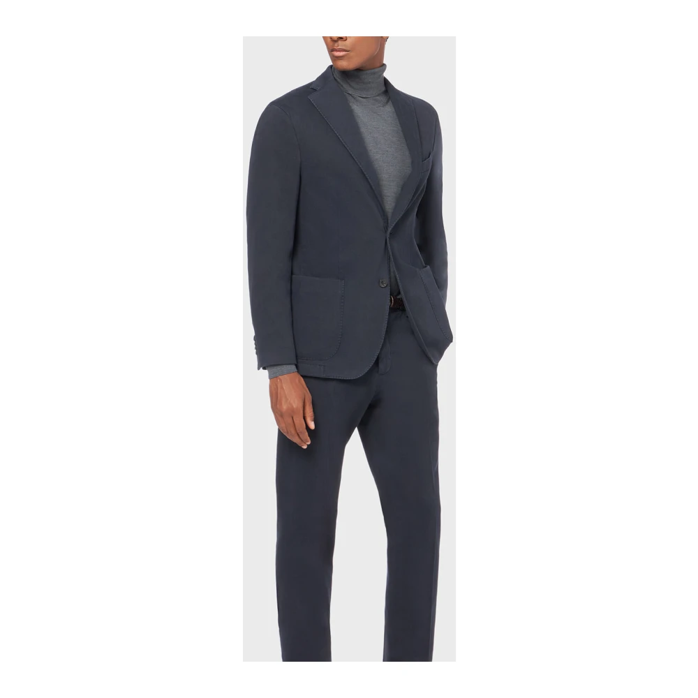 Boglioli Casual Stretch Kostuum van Katoen Blue Heren