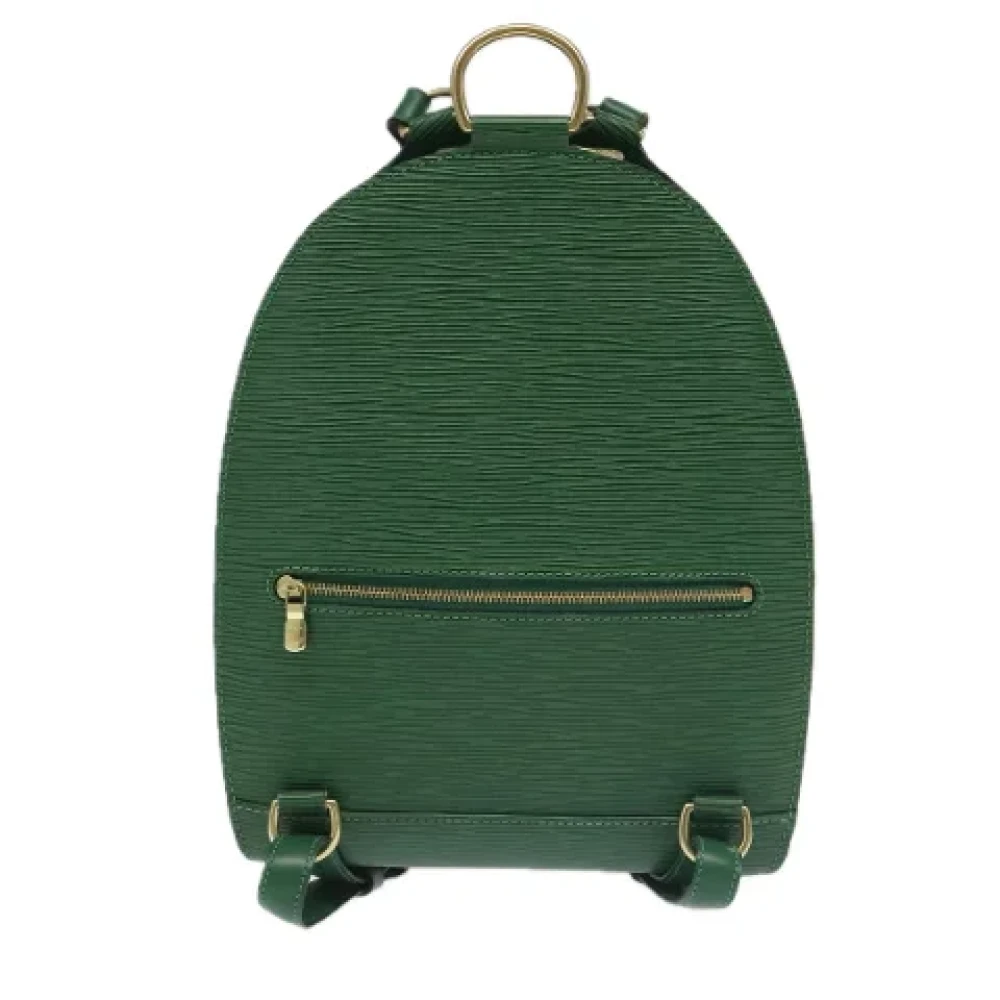 Louis Vuitton Vintage Pre-owned Leather backpacks Green Dames