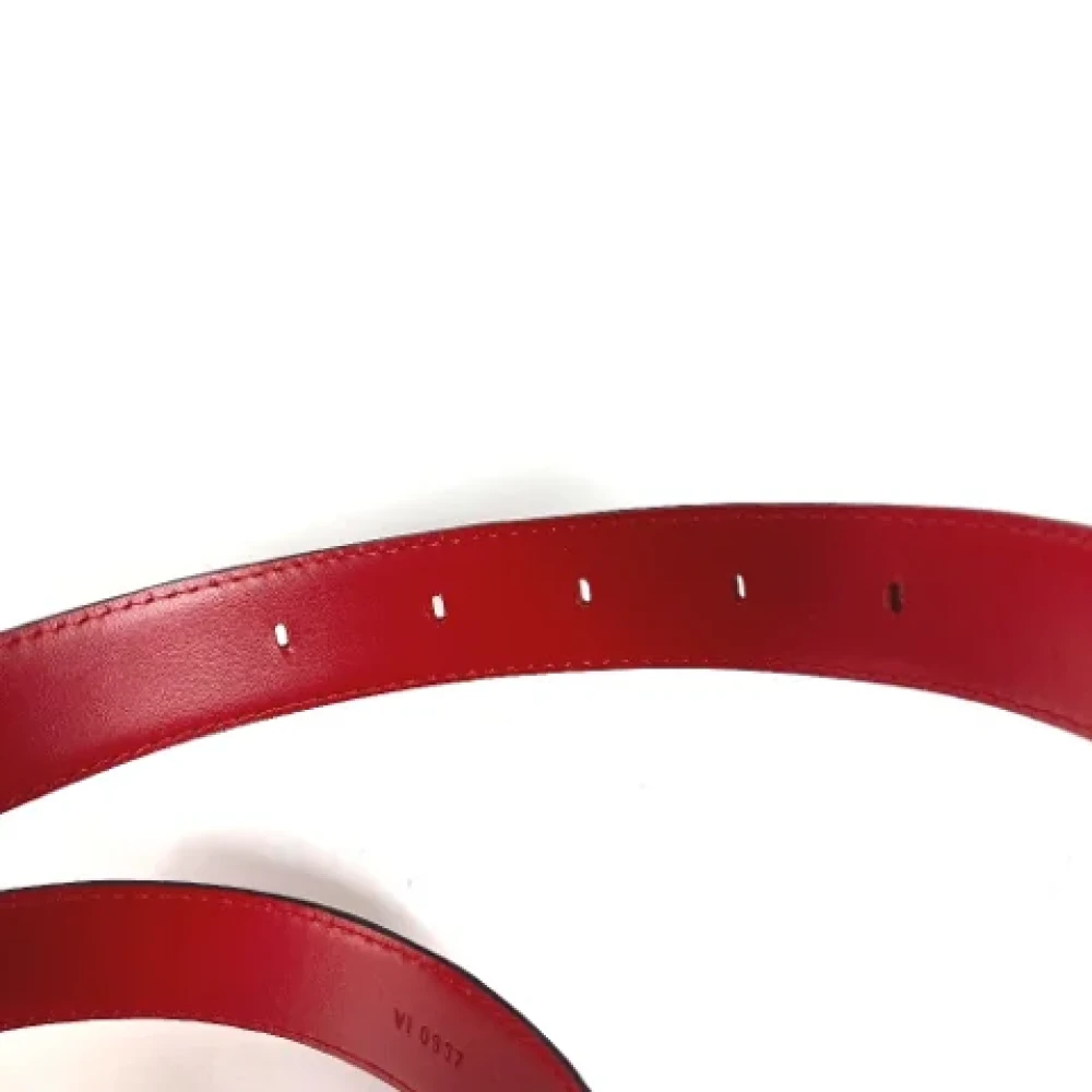 Louis Vuitton Vintage Pre-owned Leather belts Red Dames