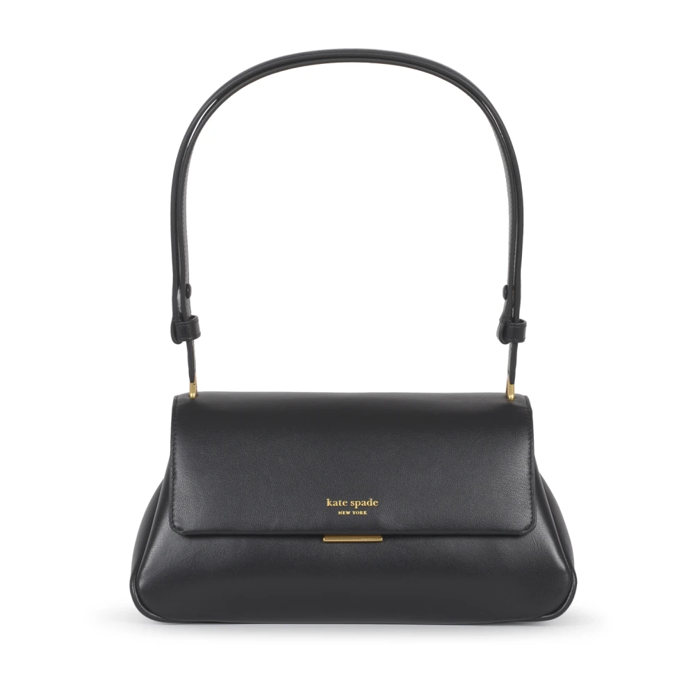 Kate Spade Fijnkorrelige Leren Schoudertas Zwart Black Dames