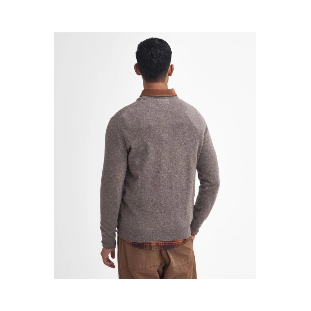 Barbour Zachte Lamswol Ronde Hals Trui Brown Heren