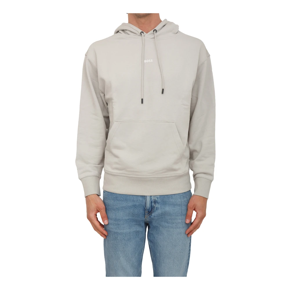 Hugo Men's Gray Wesmallhood Sweatshirt - Hoodies - S - Sweatshirts & Hoodies