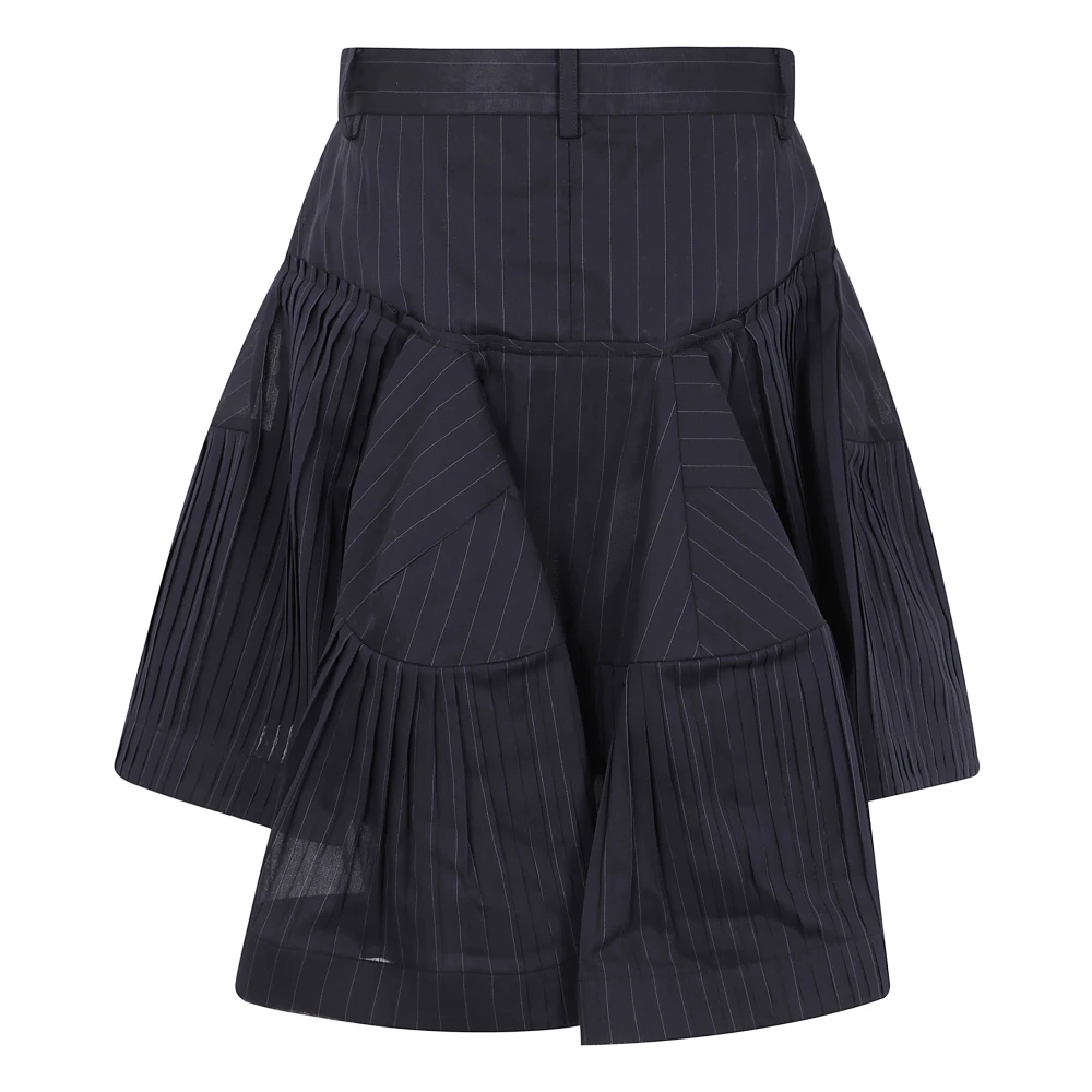 Sacai Twist Voile Rok Black Dames