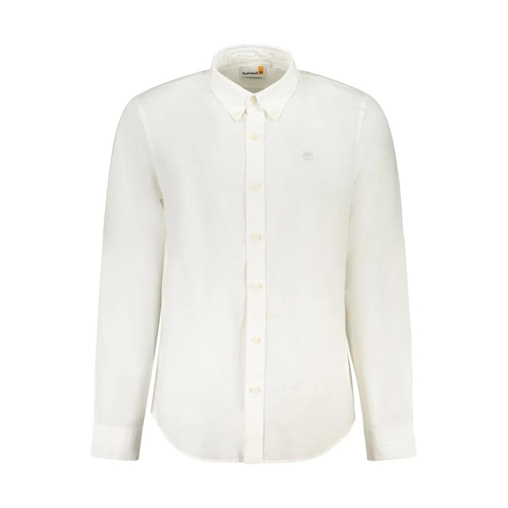Timberland Men's White Linen Shirt Slim Fit - Casual Shirts - M - Shirts