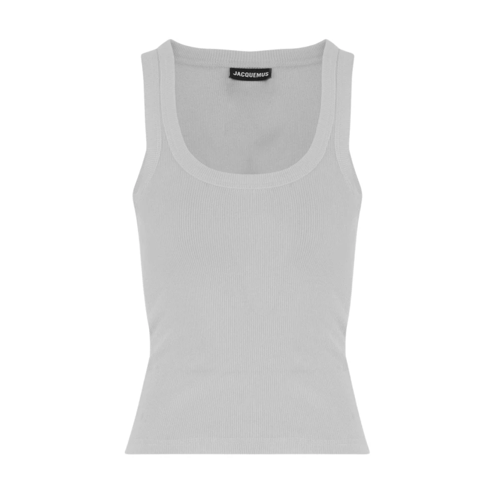 Jacquemus Gros Grain Katoenen Tanktop White Dames