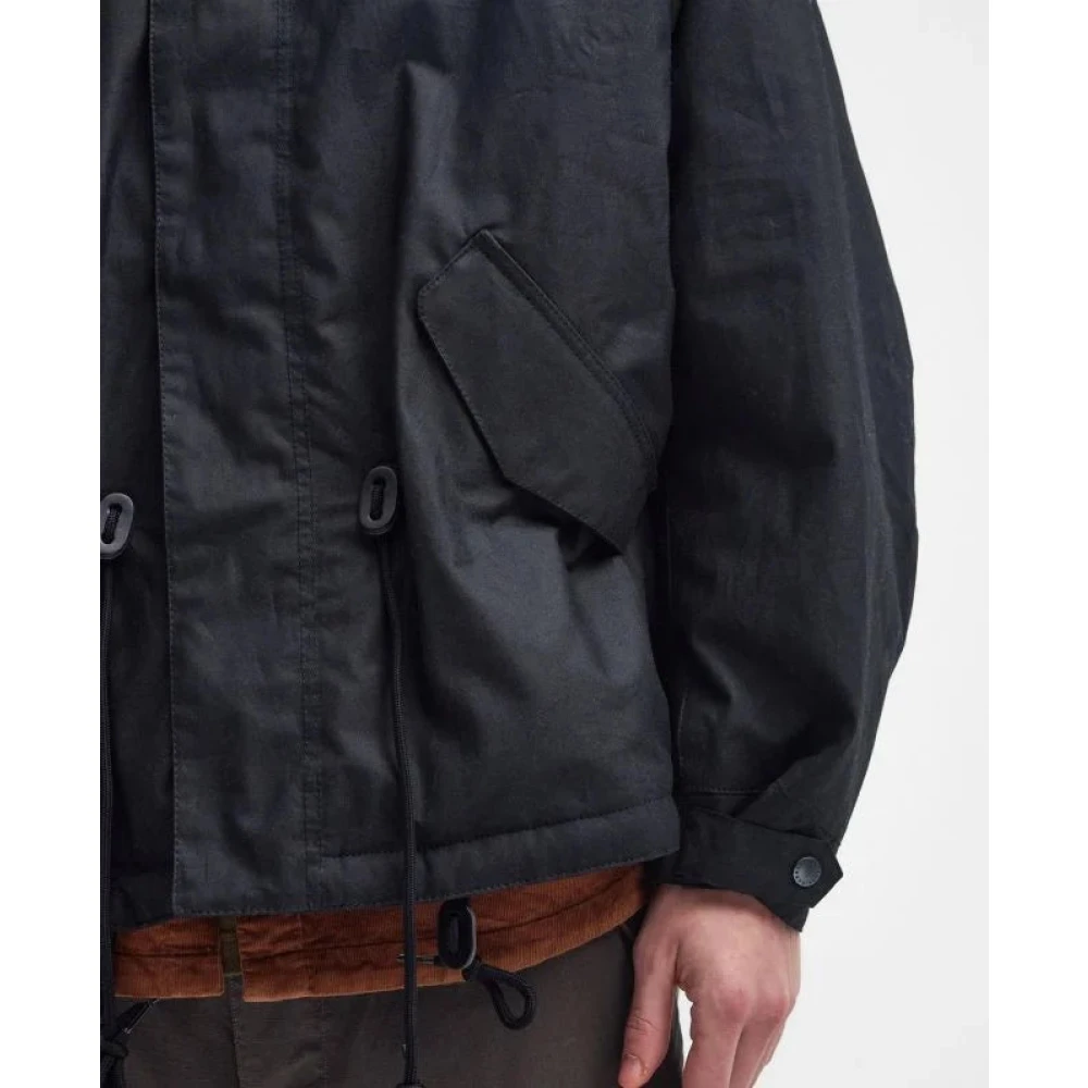 Barbour Klassieke Zwarte Gewaxte Parka Jas Black Heren