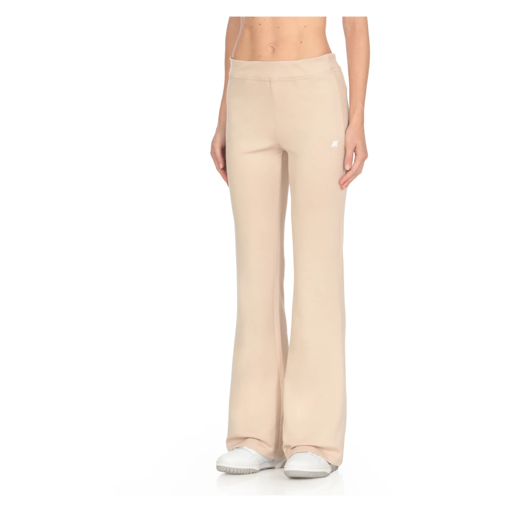 K-way Roze Elastische Taille Broek Beige Dames