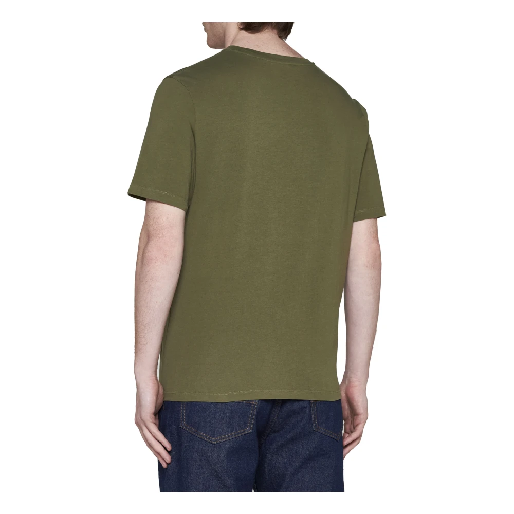 Maison Kitsuné Casual T-shirt voor mannen Green Heren