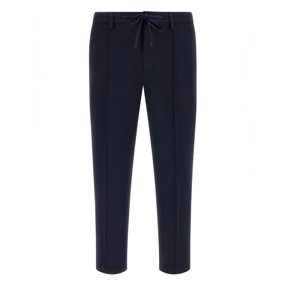 Boggi Milano Herren Blau B Jersey Baumwollmischung Jerseyhose