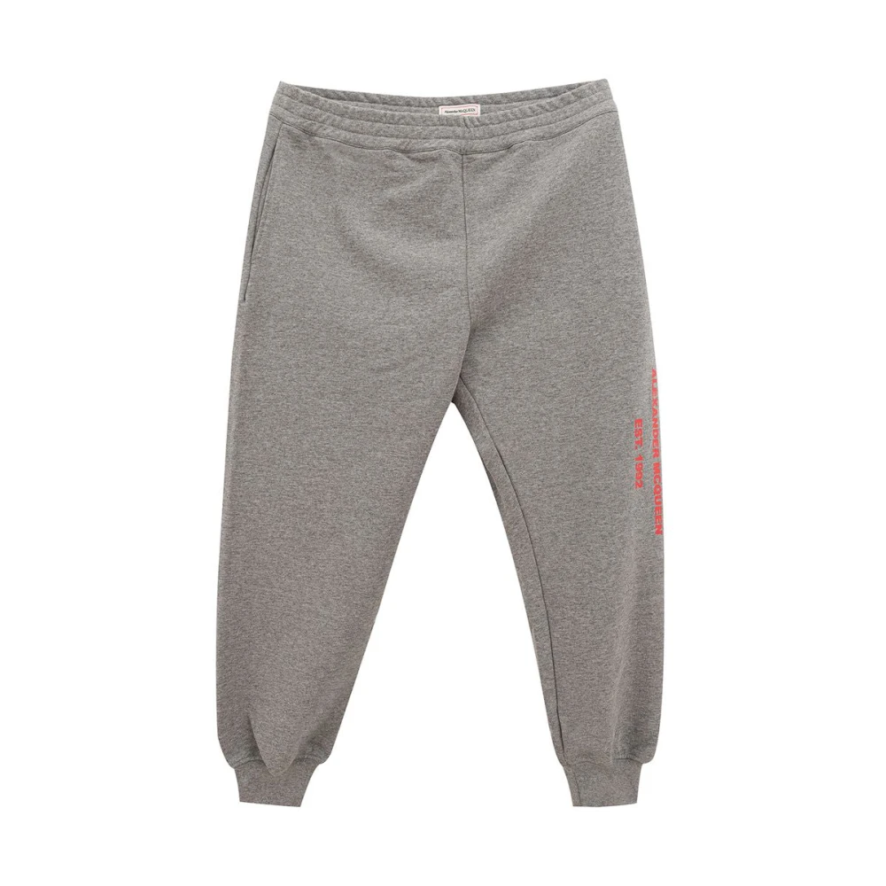 Alexander mcqueen Stijlvolle Grijze Katoenmix Broek Gray Heren