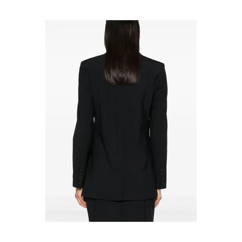 Birgitte Herskind Midnight Blue Pinstripe Jas Blue Dames