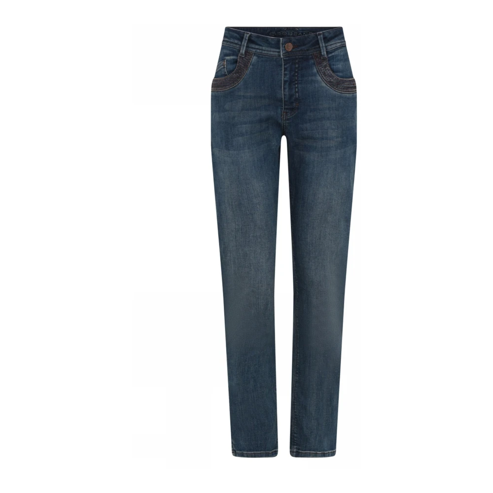 C.ro Women's Blue Slim Fit Jeans, 2XL, Slim Bottom Up Denim Jeans