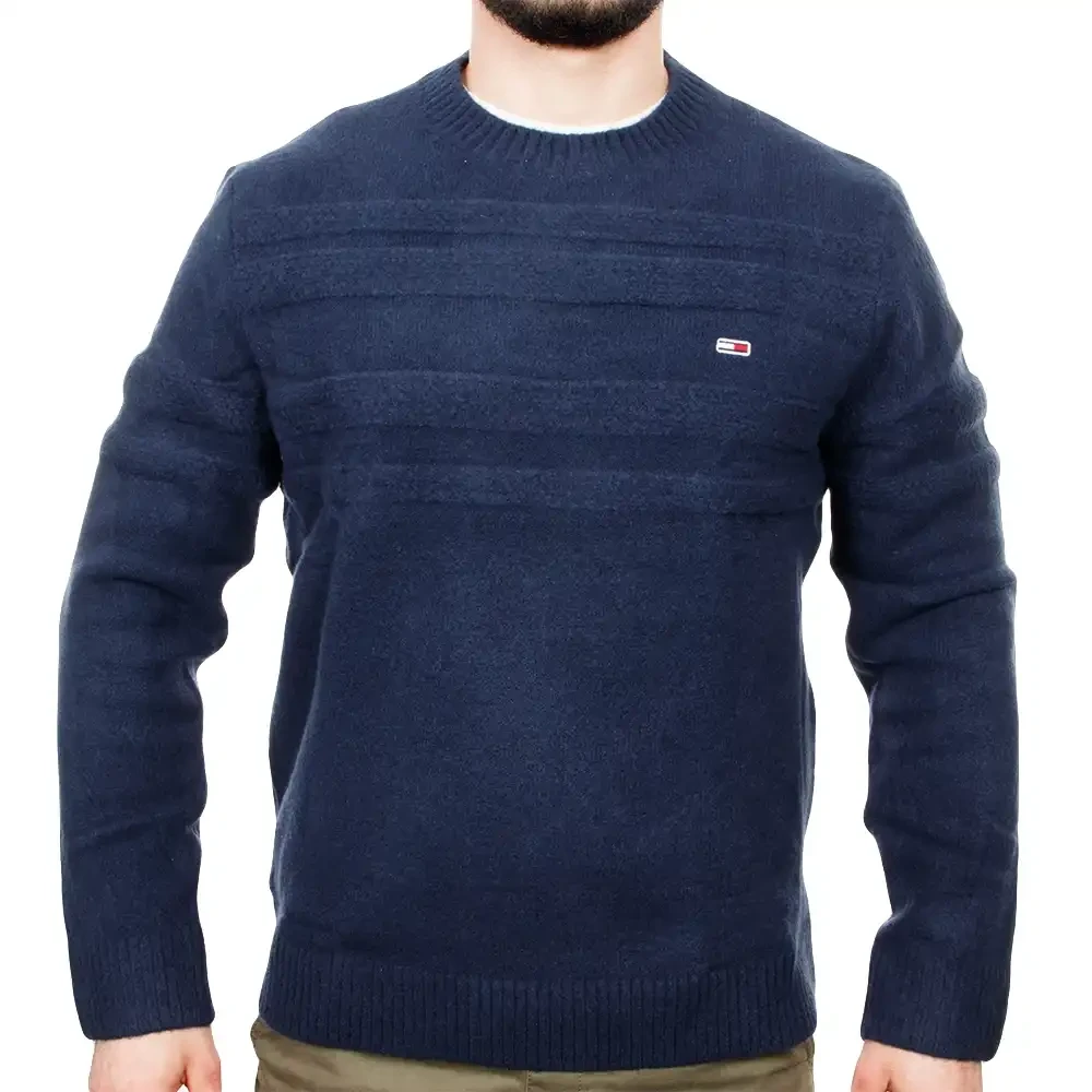 Tommy Jeans Herren Blau Strickwaren, Mgröße: